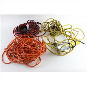 Drop Light And Extension Cords, 4 Pieces