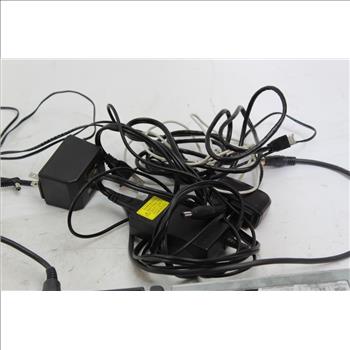 Dual Car Stereo System, Card Machine Reader, & Assorted Power Cords; 3+ Pieces