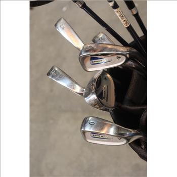 Dunlop Golf Bag With 11 Power Lift Stick/clubs, 12 Pieces