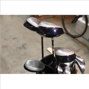 Dunlop Golf Bag With 11 Power Lift Stick/clubs, 12 Pieces