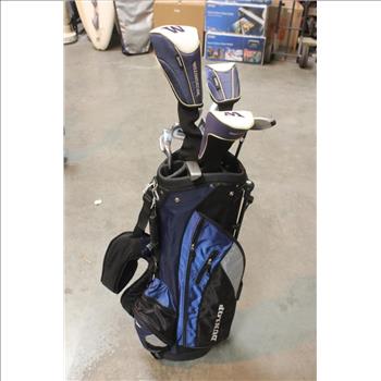 Dunlop Golf Bag With 11 Power Lift Stick/clubs, 12 Pieces