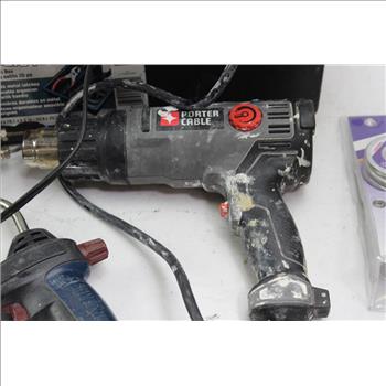 Dura-bull Toolbox With Porter Cable Heat Gun, Lenox Soldering Kit And More Tools