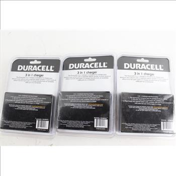Duracell 3 In 1 Charger, 3 Pieces
