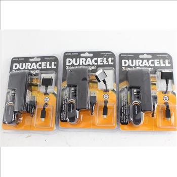 Duracell 3 In 1 Charger, 3 Pieces
