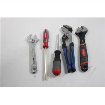 Duralast Torque Wrench Socket Set, Dewalt Drill Bit Set,and Kobalt Tool Bag With Misc Tools, 5+ Pieces