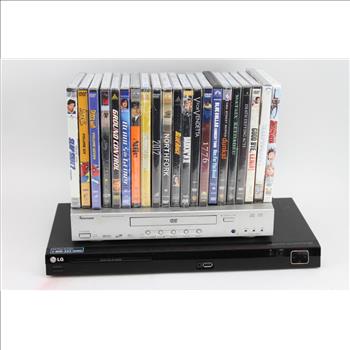 DVD Players With Assorted DVD Movies, 10+ Pieces