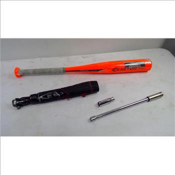 Easton Baseball Bat, Electric Ratchet, Socket Extension