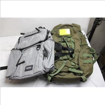 Eastsport Diaper Bag Backpack, Green Tactical Backpack, Camo Trans Backpack And More, 4 Pieces