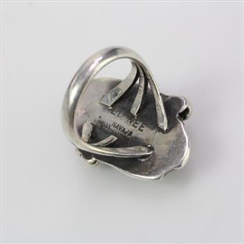 Ed Kee Navajo Silver Ring With Turquoise, 8.17g