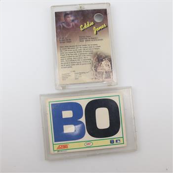 Eddie Jones And Bo Jackson Trading Card, 2 Pieces