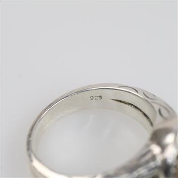 Effy BH Sterling Silver Gold Accent Yellow Stone And Diamond Ring