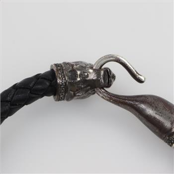 EFFY Signature Panther Silver And Leather Bracelet