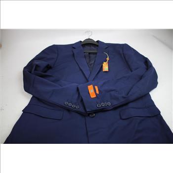 Egara 2-Button Single-Vent FF Suit Jacket And Slacks, Blue, 44L/38W