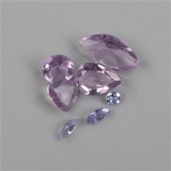 Eight Amethyst Loose Stones