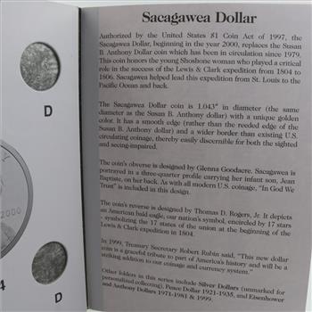 Eight Sacagwea Dollar 2000-2004 Booklets