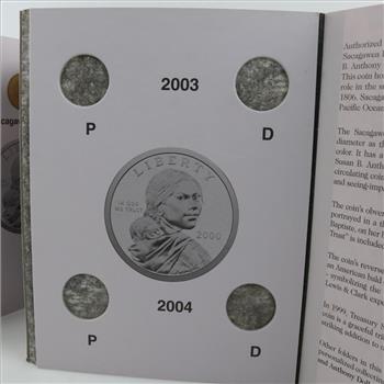 Eight Sacagwea Dollar 2000-2004 Booklets