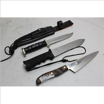 EKCO Flint Arrowhead  Chef Knife And More, 3 Pieces