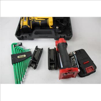 Electric Drill, Work Light, Husky Hex Keys, And More Tools