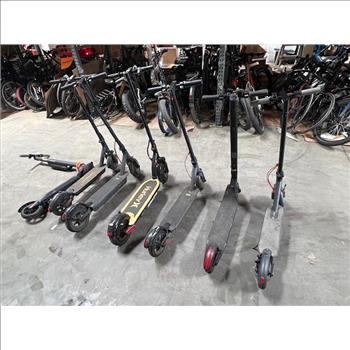 Electric Push Scooter Lot - 7 Scooters