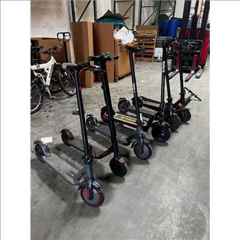 Electric Push Scooter Lot - 7 Scooters