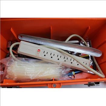 Electripack Outlet, Hand Tools, Zip Ties, & More In Tuff-Box Tool Box; 10+ Pieces