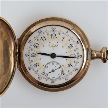 Elgin 10kt GF Hunter Pocket Watch