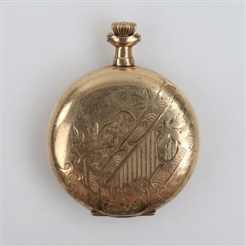 Elgin 10kt GF Hunter Pocket Watch