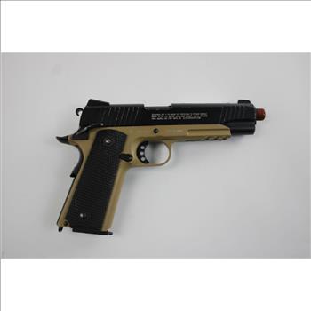 Elite Force 1911 Blowback 6mm BB Pistol Airsoft Gun, 1911 TAC, FDE/Black