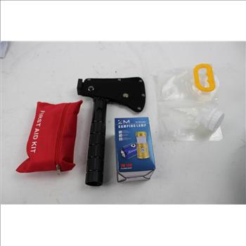 Emergency Bag With Camp Lamp, First Aid Kit, And More
