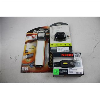 Energizer, AutoCraft, Nebo, Trilliant Flood Lamps, Headlamps, 5 Pieces