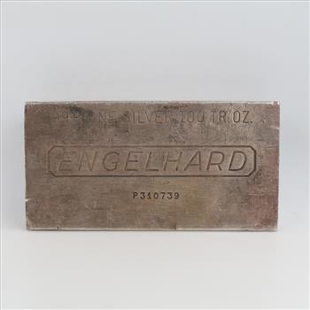 Engelhard Fine Silver 100 Troy Oz Bar