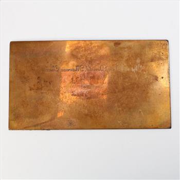 Engraved Copper Plate
