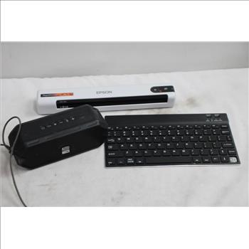 Epson Rr-60 Scanner, Keyboards,Anker Battery, Speaker