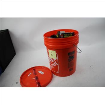 Everbilt Tarps, Tarp Clips, 3M Duct Tape, First Aid Kit And More In Home Depot Bucket