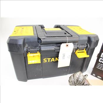 Everstart Plus Booster Cables, Milwaukee M12 Speaker W/battery, & More In Stanley Tool Box; 4 Pieces