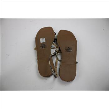 Express Black/White Sandals, Size 9