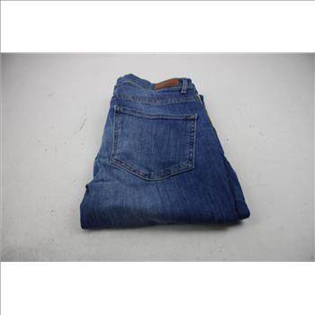 Express High-Rise Denim Legging Jeans With Yellow Stripe, Size 12