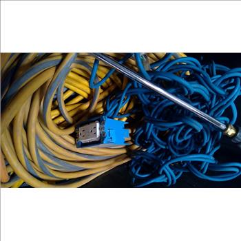 Extension Cords Bulk Lot, 3 Pieces With Ryobi Pressure Washer Spray Gun