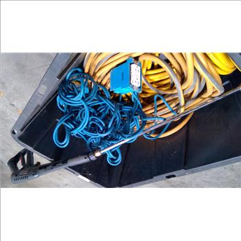 Extension Cords Bulk Lot, 3 Pieces With Ryobi Pressure Washer Spray Gun