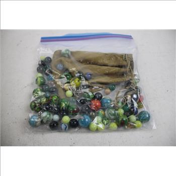 Eyeglasses, Adidas Hat, Bag Of Marbles, 6 Pieces
