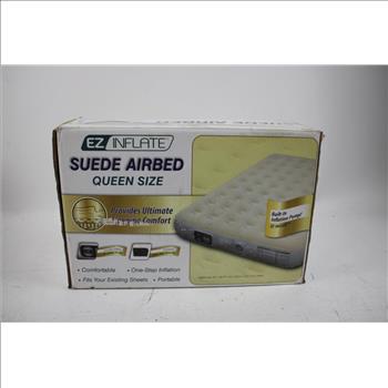 EZ Inflate Suede Airbed, Queen Size
