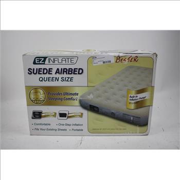 EZ Inflate Suede Airbed, Queen Size