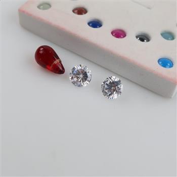 Faceted Loose Craft Stones And Beads, 20+ Pieces