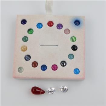 Faceted Loose Craft Stones And Beads, 20+ Pieces