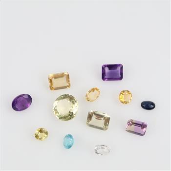 Faceted Loose Jewelry Craft Stones, 10+ Pieces