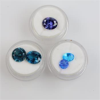 Faceted Loose Jewelry Craft Stones, 5 Stones