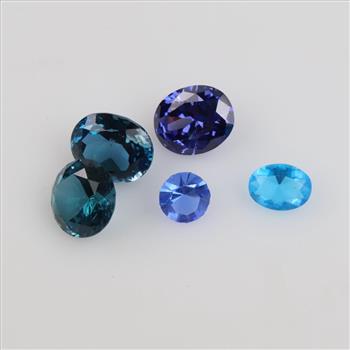 Faceted Loose Jewelry Craft Stones, 5 Stones