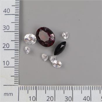 Faceted Loose Jewelry Craft Stones, 7+ Pieces