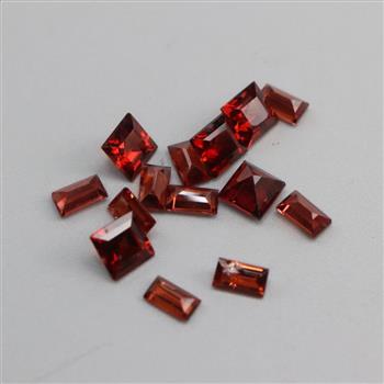 Faceted Loose Red Jewelry Craft Stones, 13 Pieces