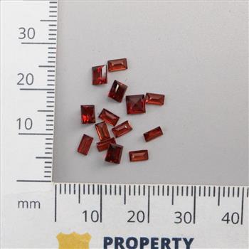 Faceted Loose Red Jewelry Craft Stones, 13 Pieces